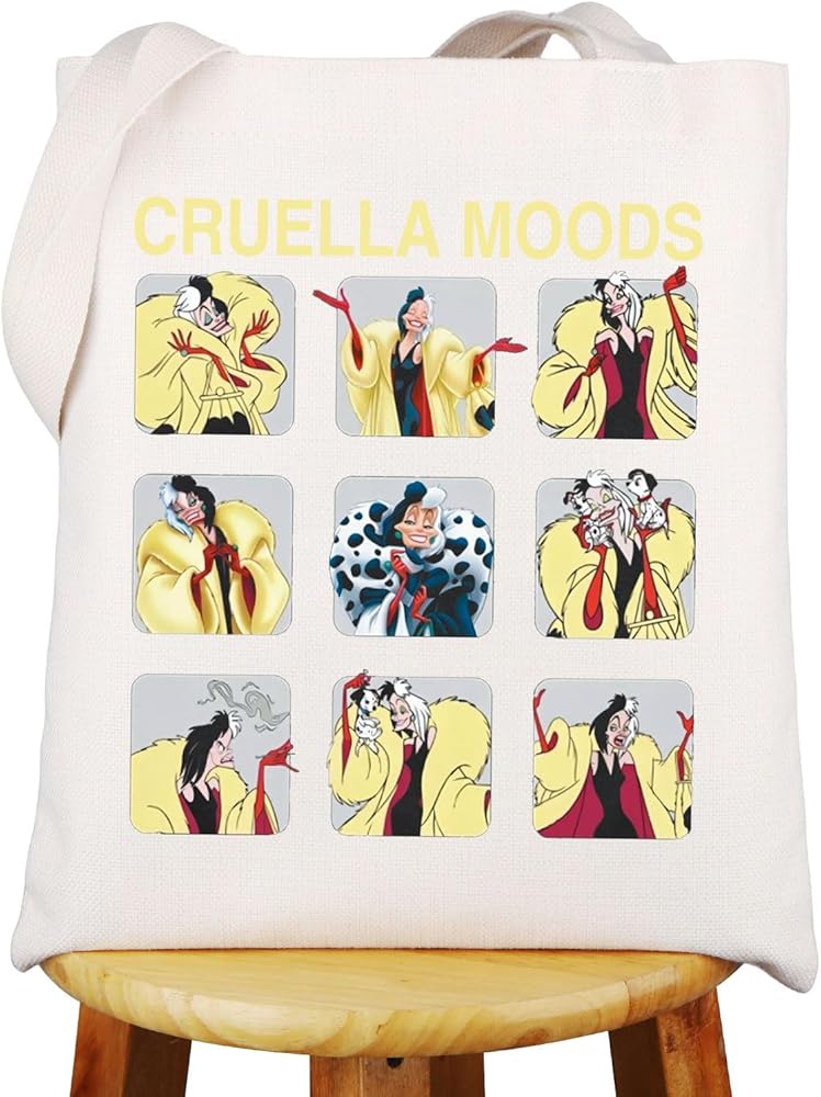 WZMPA Villains Queen Tote Bag Villains Queen Fans Gift Villains Queen Moods Shoulder Bag Villains Queen Merchandise (Crue Moods TG)