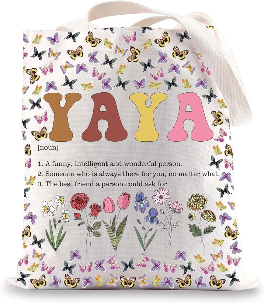 Yaya Canvas Tote Bag Yaya Gifts Yaya Travel Bag Yaya Shoulder Bag Yaya Grocery Bag Best Yaya Ever Gifts