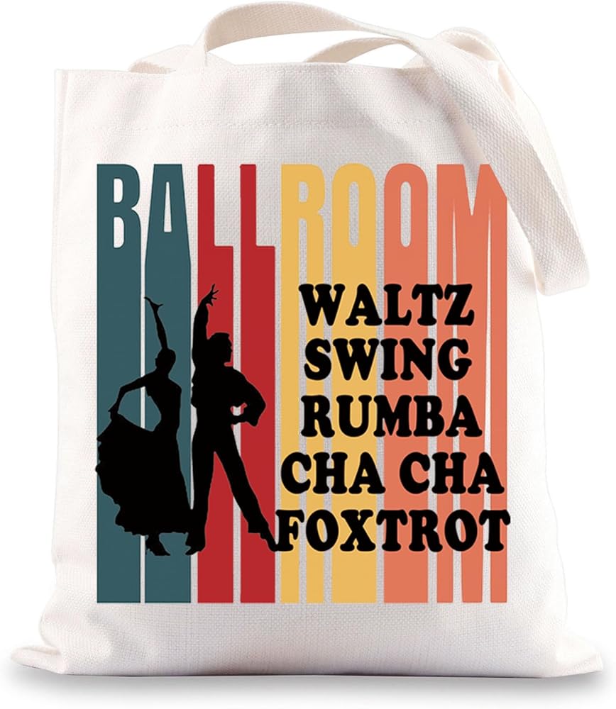 Ballroom Dancing Tote Bag Ballroom Dancer Gifts Waltz Swing Rumba Chacha Foxtrot Ballroom Dance Instructor Gifts