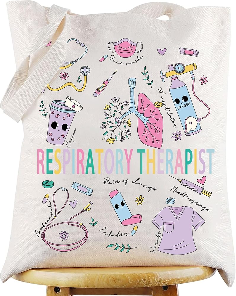 WZMPA Respiratory Therapist Shoulder Bag RT Graduation Gifts Respiratory Technician Shoulder Bag Respiratory Therapist Merch