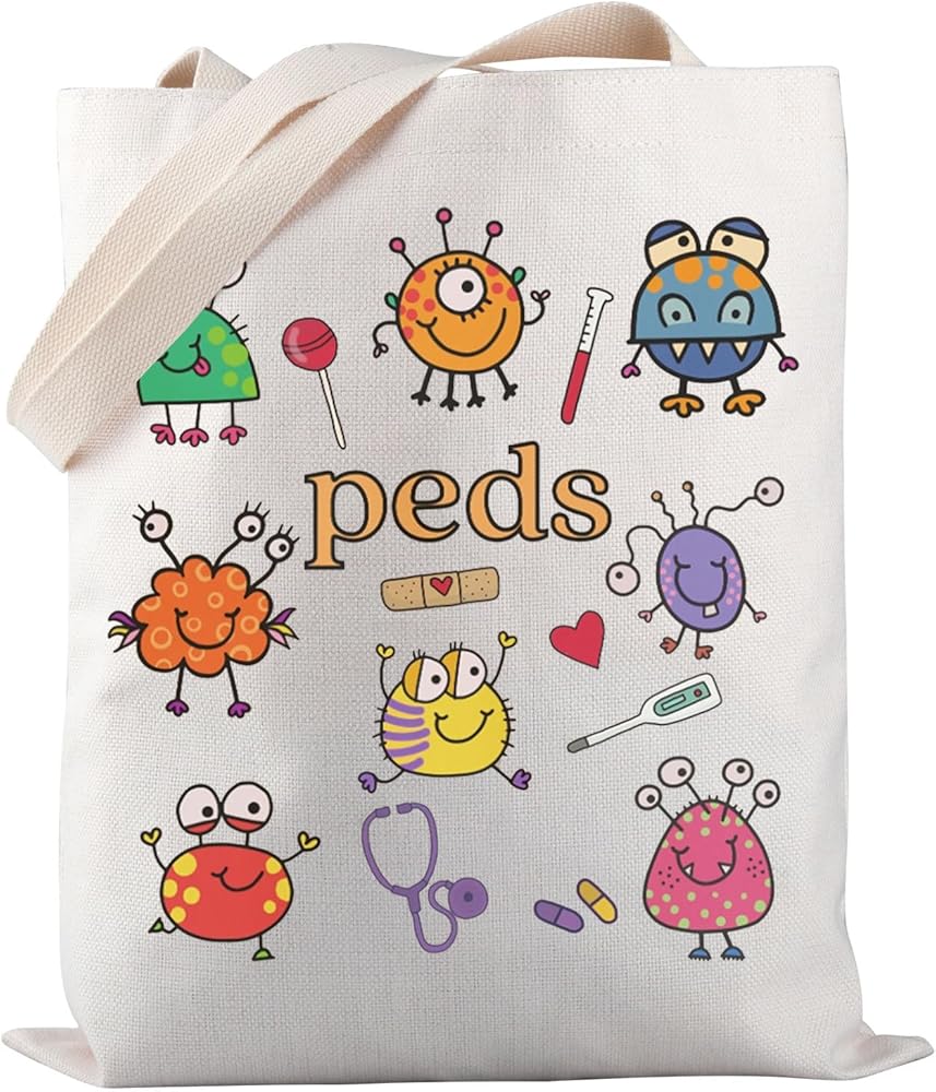 Pediatrics Nurse Tote Bag Peds Tote Bag Peds Nurse Merchandise Pediatrics Nurse Appreciation Gift