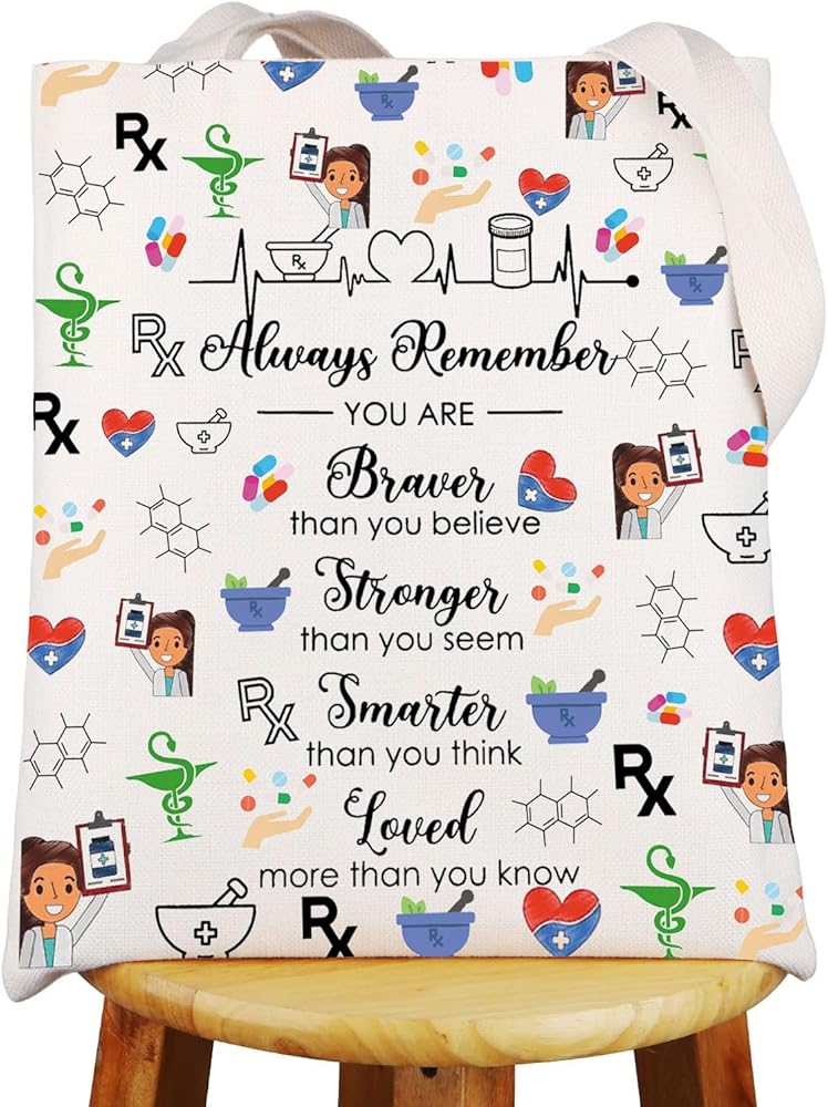 Pharmacy Technician Tote Bag Pharmacist Gifts Rx Pharmacy Tech Reusable Bag Pharmacist Tote Bag Pharmacist Graduation Gifts