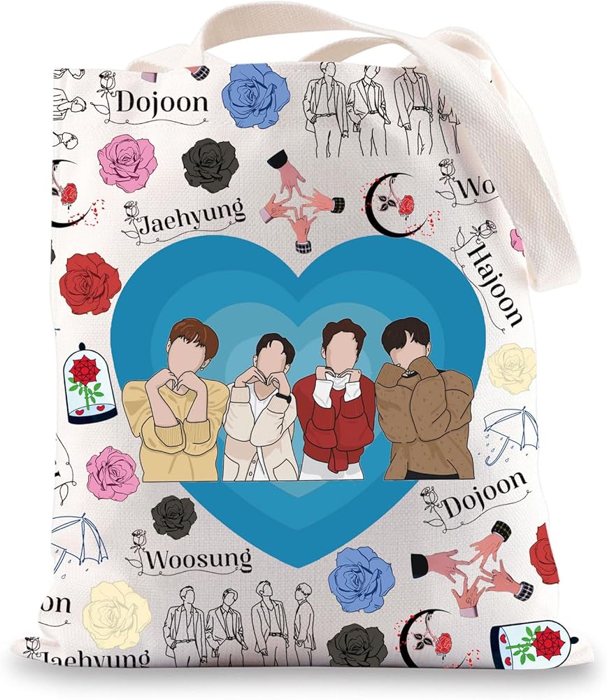 K-Pop Group Tote Bag K Pop Lover Gifts Music Group Members Grocery Bag Kpop World Tour Gift