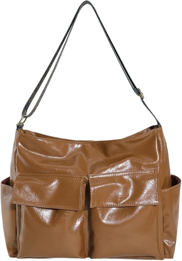 PU Top-Handle Bags Zipper Women's BagsSolid Shoulder Bags Sewing Thread Handbag Casual Tote