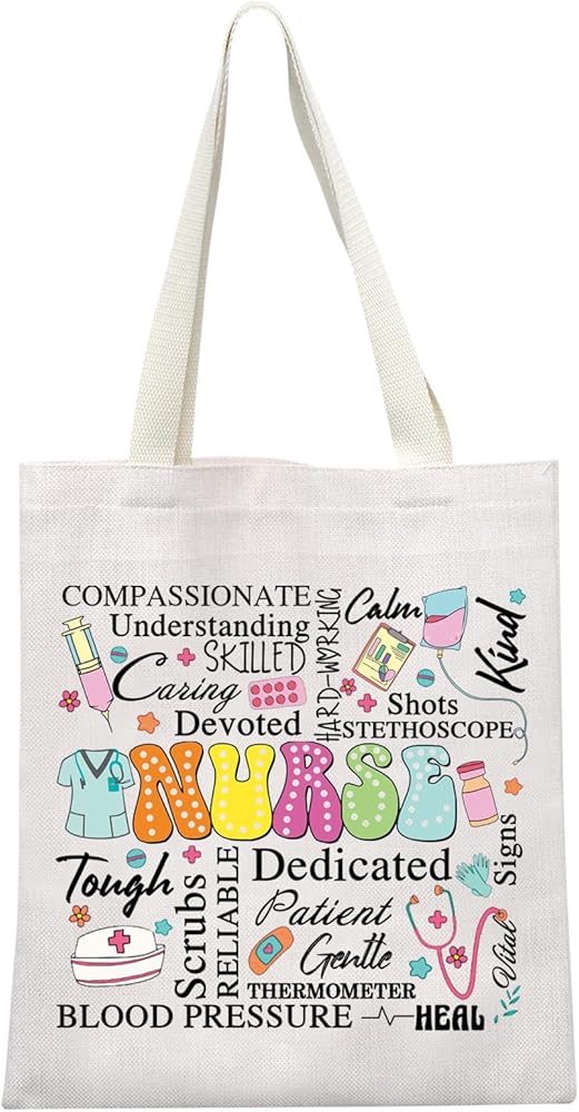 RN Nursing Gift Nurse Tote Bag Nurse Essentials for Work Nursing Appreciation Gifts Nurse Day Gift for Women