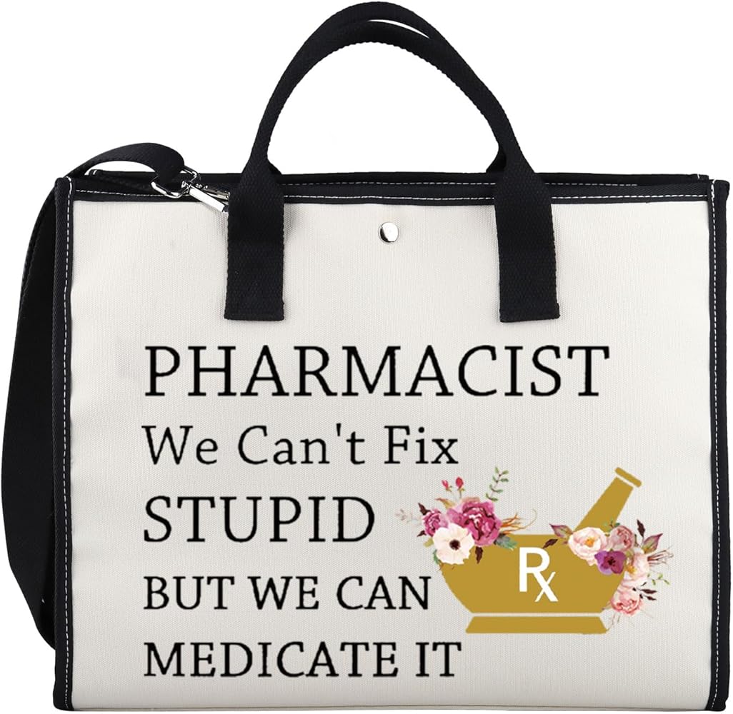 LEVLO Pharmacist Tote Bag Pharmacy Tech Tote Bag Rx Tote Bag Pharmacy Technician Tote Bag Pharmacist Pharmacy Thank You Gift