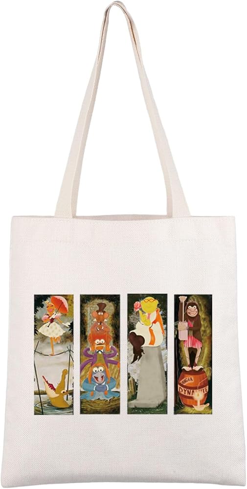 AKTAP Mup-ets Animal Merchandise Mup-ets Cosplay Stretching Room Tote Bag Mupp-t Show Season Inspired Gift Anime Gift for Fan