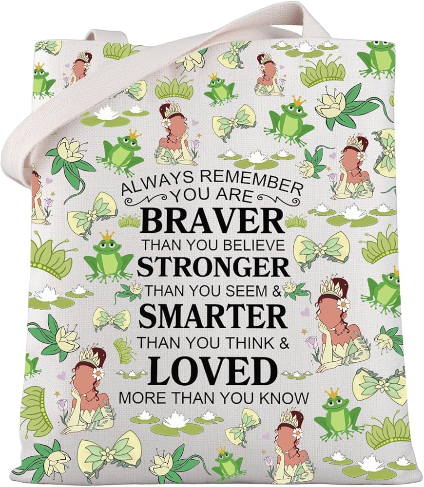 Princess Tiana Tote Bag Princess Tiana Fans Gift Frog Princess Movie Fans Gift Princess Birthday Gift for Daughter