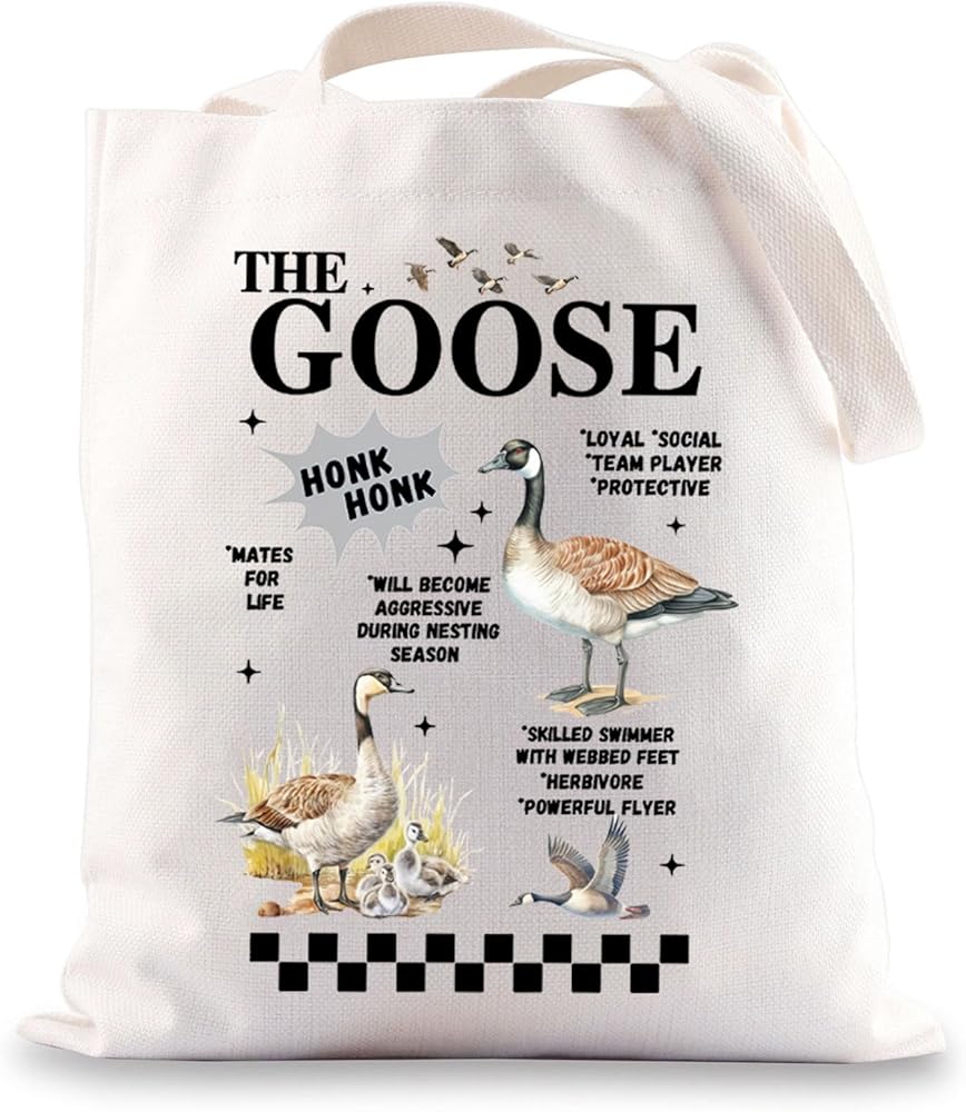 Goose Tote Bag Goose Lover Gifts Goose Themed Gifts Goose Mom Gifts Silly Goose Tote Bag