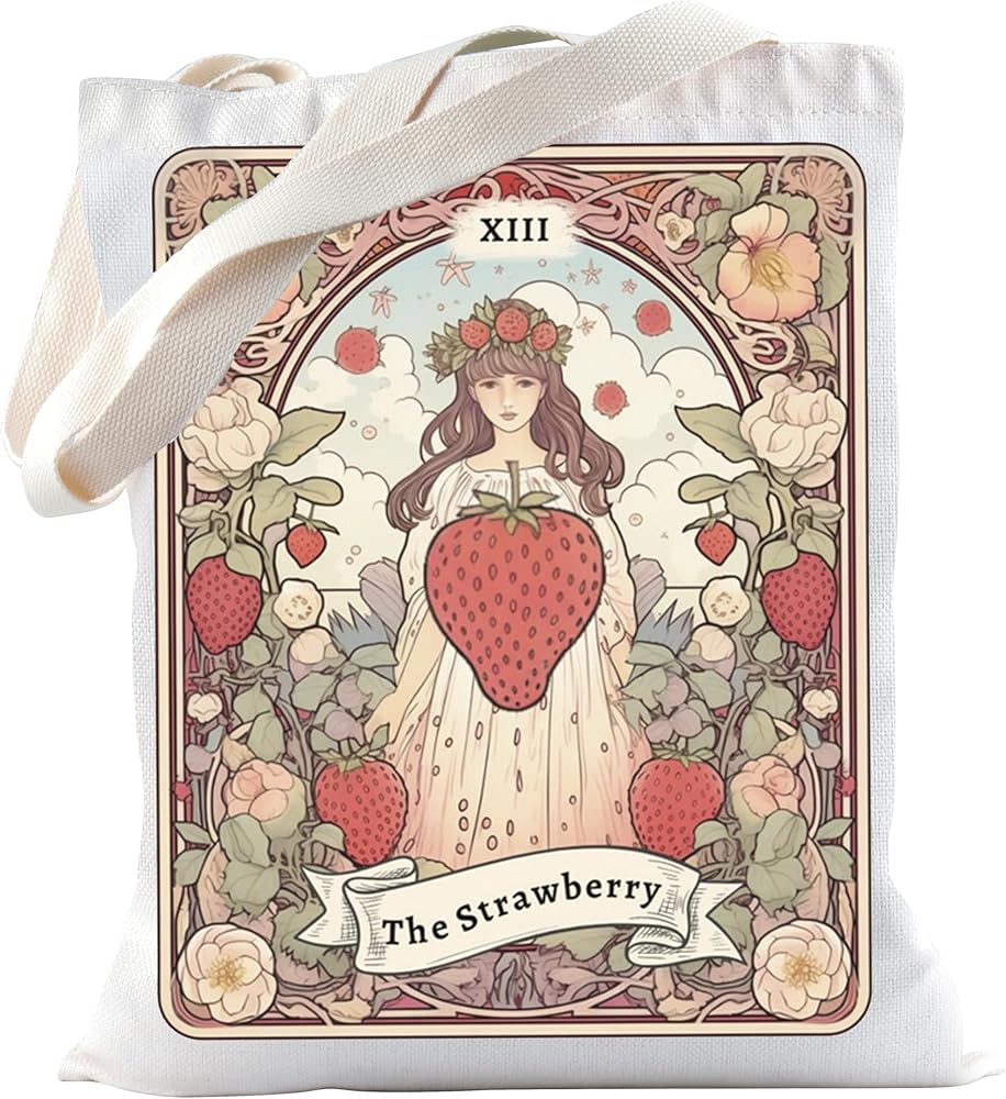 Strawberry Gift Strawberry Tote Bag For Strawberry Lovers Famer Orchardist Gift Strawberry Festival Gift Fruit Themed Reusable Grocery Bag