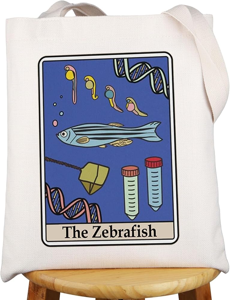 Biologist Tote Bag Biology Major Gifts Zebrafish Gifts Model Organism Gifts Danio Rerio Tote Bag Biology Teacher Gifts
