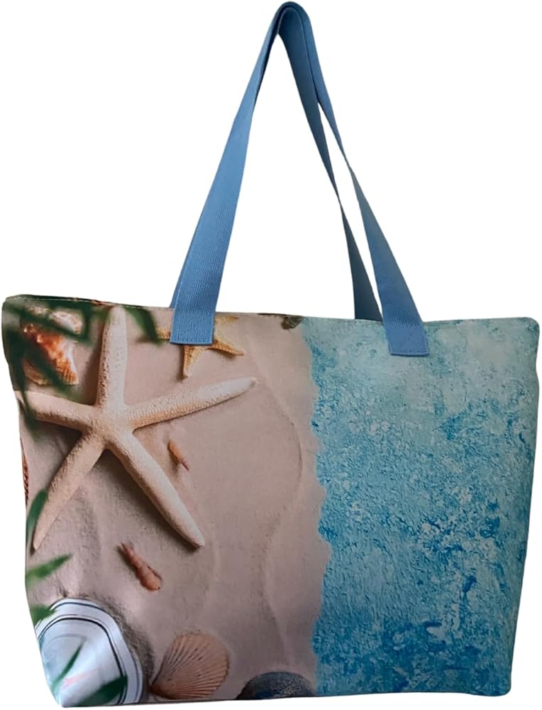 Genérico Large Beach Bag, Women's Beach Bag, Beach Accessories, Women's Beach Tote Bag, Beach Bag, Canvas Beach Bag, Pool Bag, Beach Bag, Zipper Bag