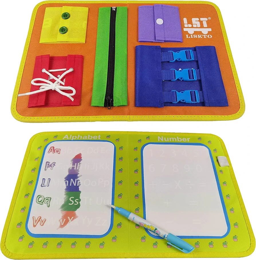 Preschool Early Educational Toy Dress Learning Boards & STEM Educational Learning Toy Busy Board Dress Learning Toys