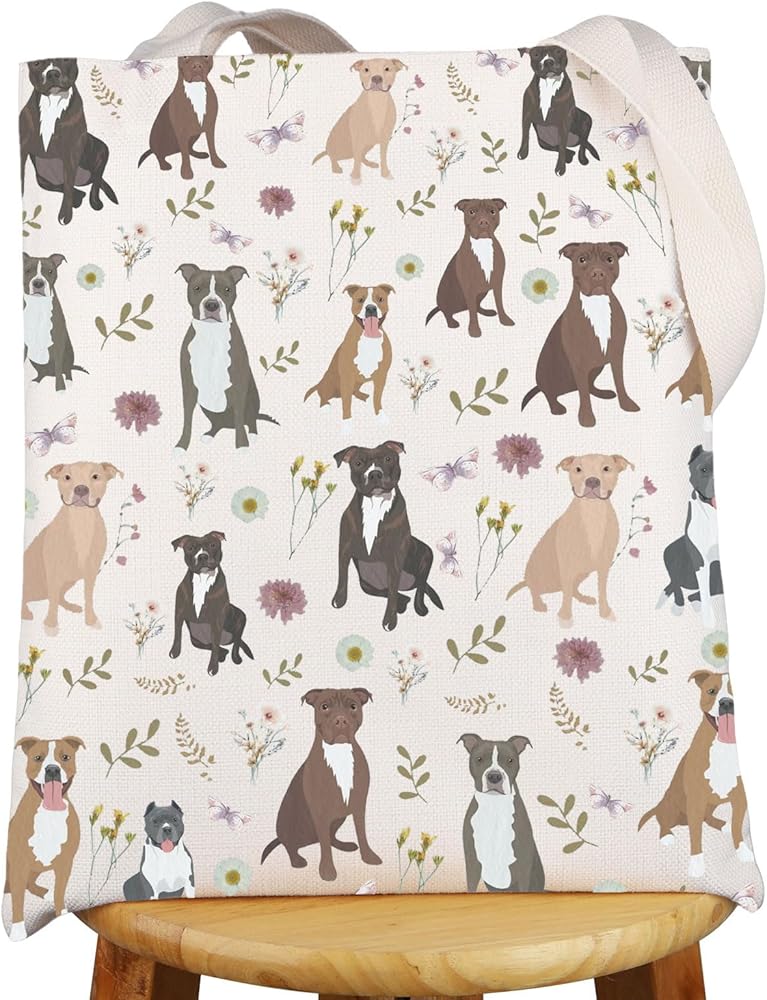Pitbull Tote Bag Pitbull Lover Gifts American Pitbull Shoulder Bag Pitbull Owner Tote Bag