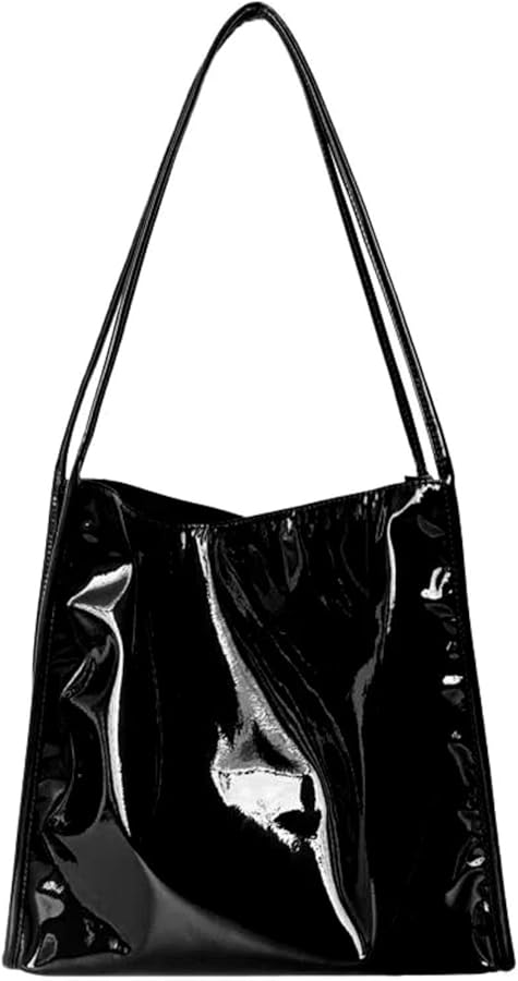 Patent Leather Women Shoulder Bags Vintage Female Casual Tote Handbags Large Capacity Ladies Shopping Bag