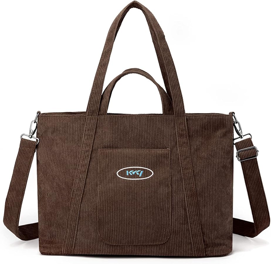 Corduroy Tote Bag Women Handbag Large Capacity Crossbody Bag Shoulder Bag