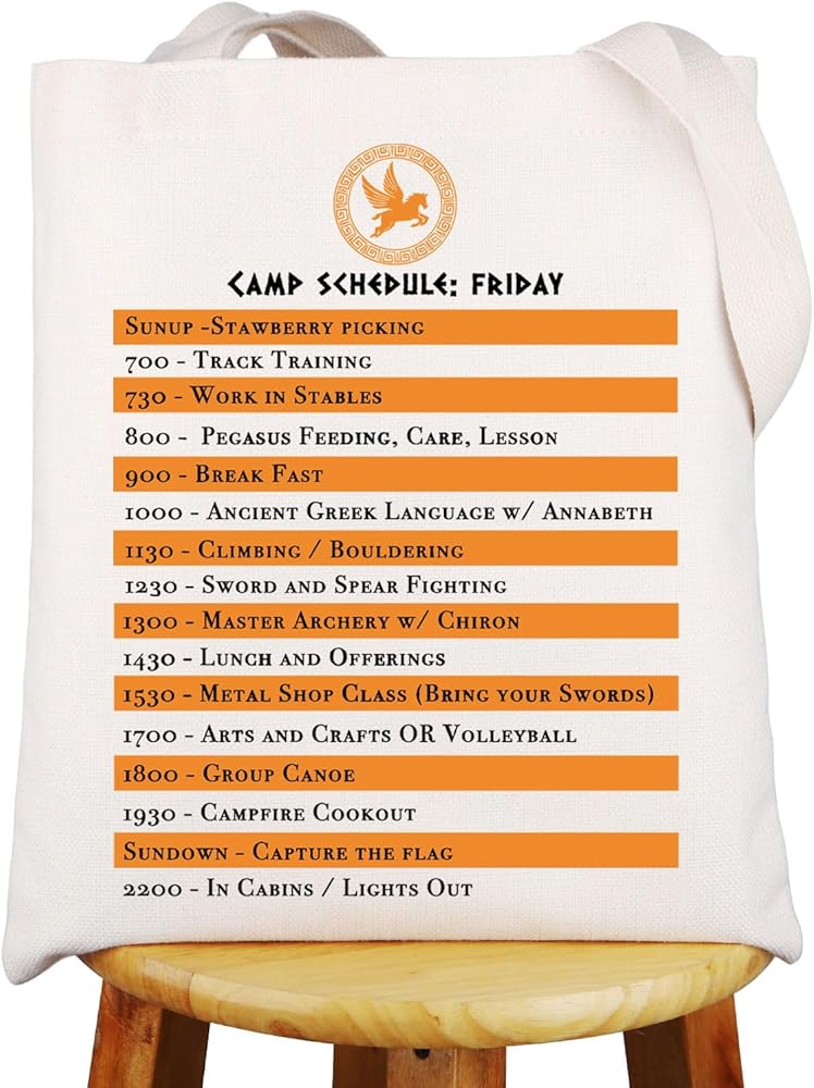 Camp Half Blood Tote Bag Camp Half Blood Gifts Percy Book Gifts Camp Half Blood Merchandise