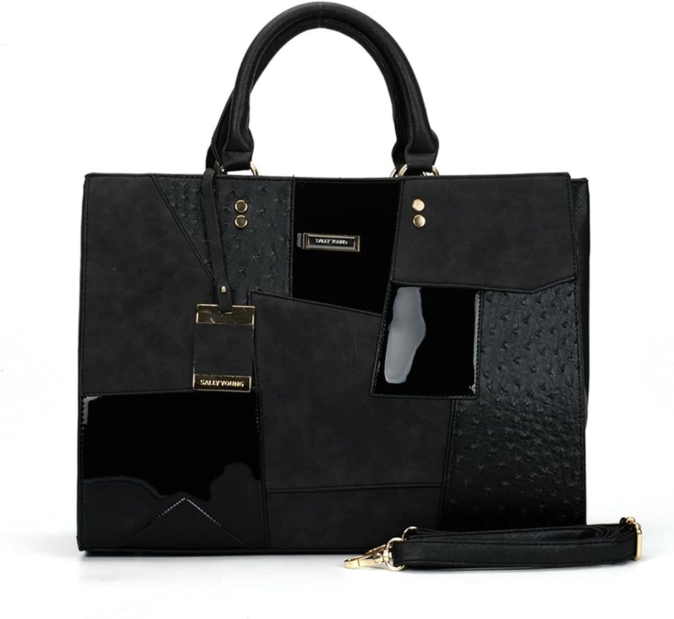 PORRASSO Women Handbag Fashion Shoulder Bag Large Top-Handle Bags Ladies PU Leather