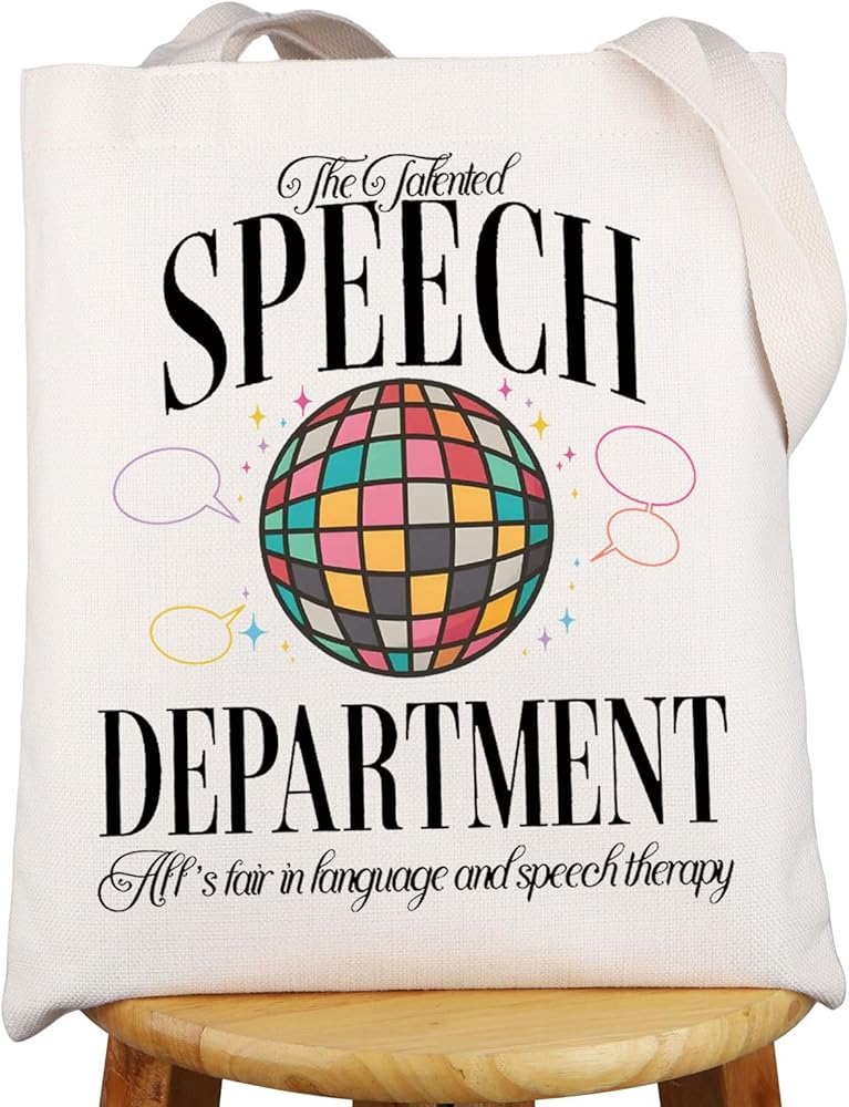 Speech Therapist Tote Bag SLP Gifts Speech Language Pathologist Shoulder Bag SLP Tote Bag
