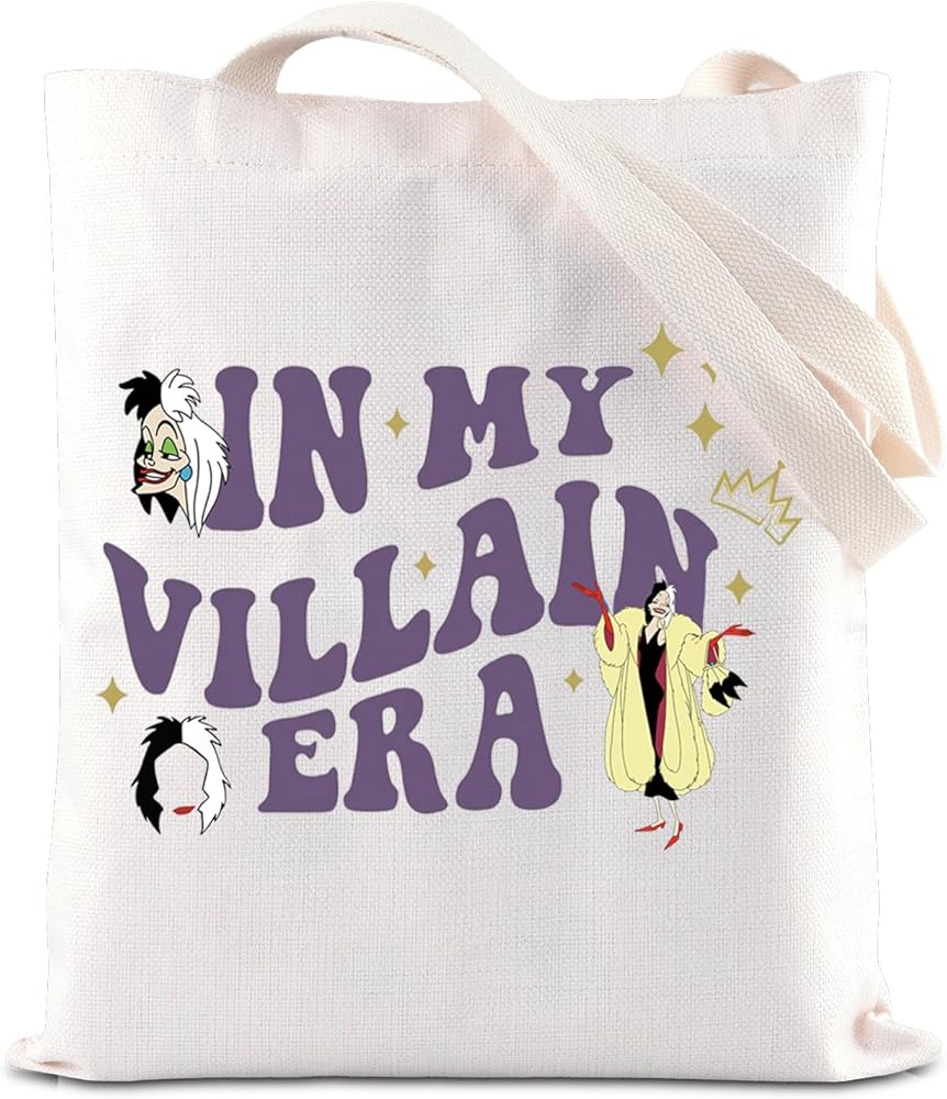 FOTAP Cruella Inspire Merch Villains Cruella Gift In My Villains Era Tote Bag Cruella Fans Gift Bad Girls Gift Villain