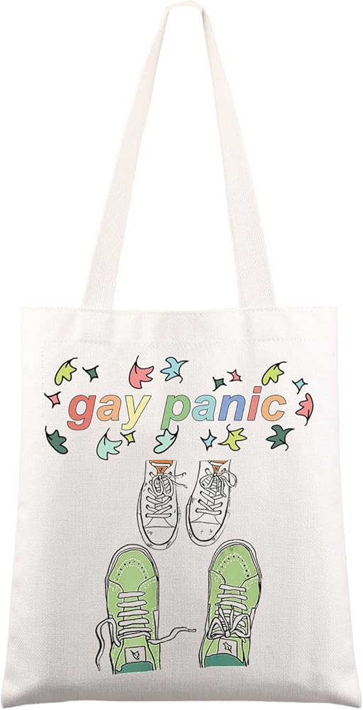 Gay Panic Tote Bag LGBT Comics TV Show Inspired Gifts Nick And Charlie Merch Hi Hi Leaves Gift
