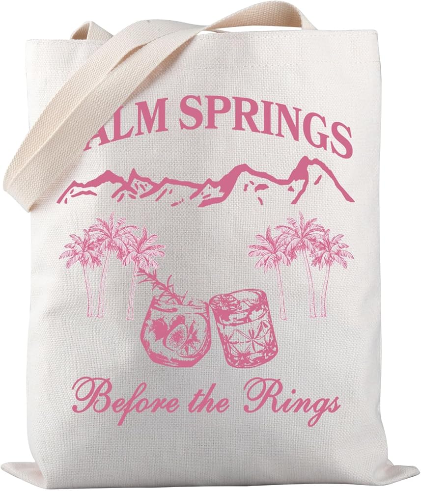 Palm Springs Bachelorette Tote Bag Palm Springs Before The Rings Tote Bag Engagement Gift Bachelorette Party Gift