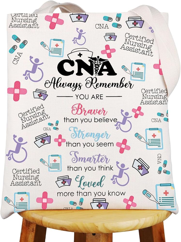 CNA Tote Bag CNA Gifts For Nurses Certified Nursing Assistant Tote Bag Certified Nursing Assistant Gifts CNA Week Gifts