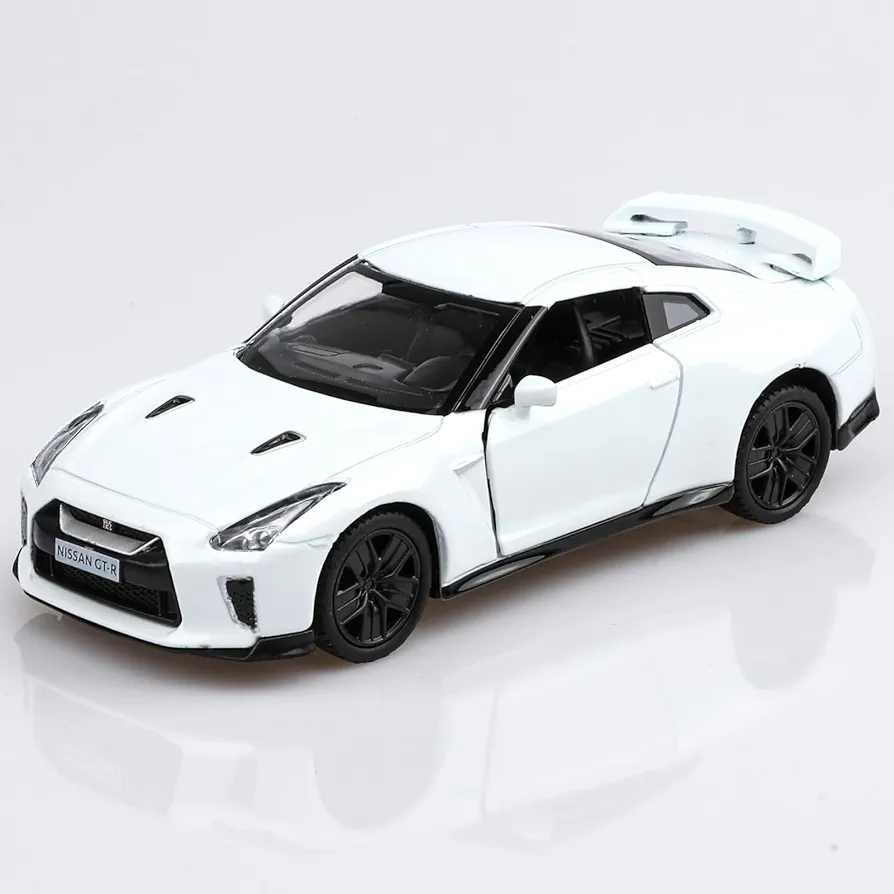 1/36 Scale NISSAN GTR R35 Diecast Model Cars,Pull Back Vehicles NISSAN GTR Toy Cars,Cars Gifts for Boys Girls White