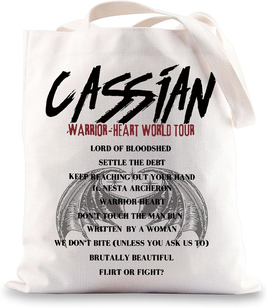 Cassian Album Tote Bag Warrior Heart World Tour Gifts ACOTAR Tote Bag Cassian Illyrian Mountains Gifts