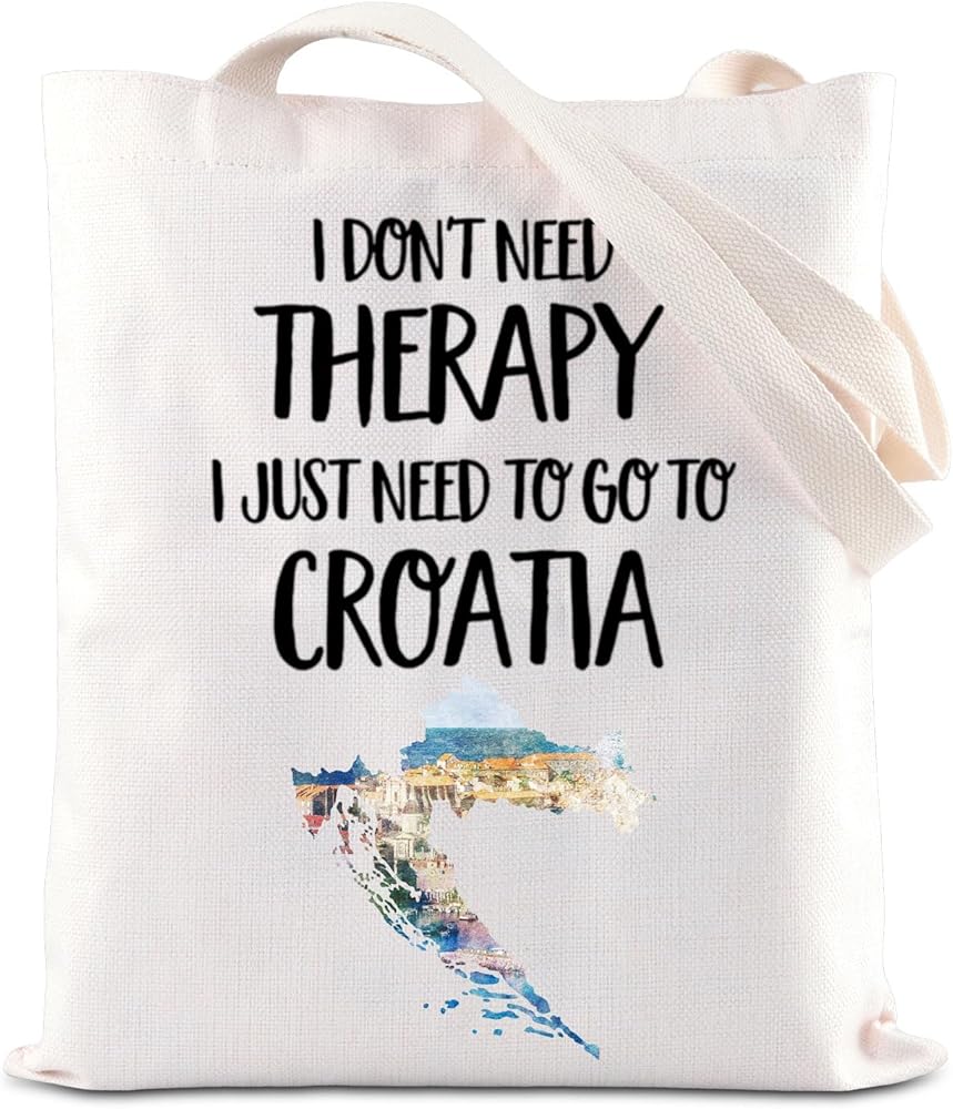 Croatia Vacation Tote Bag Croatia Trip Gift Croatia Getaway Gift Croatia Souvenir Gift Croatia Island Lovers Gift Croatia Theme Canvas Bag