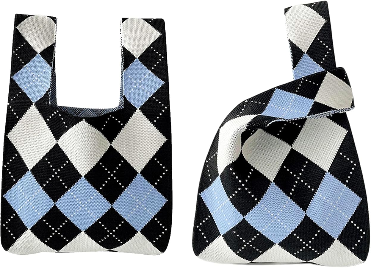 Women Tote Bag Tote Bag Sleeve Bow Bag Wallet Portable Canvas Tote Bag Knitted Wallet