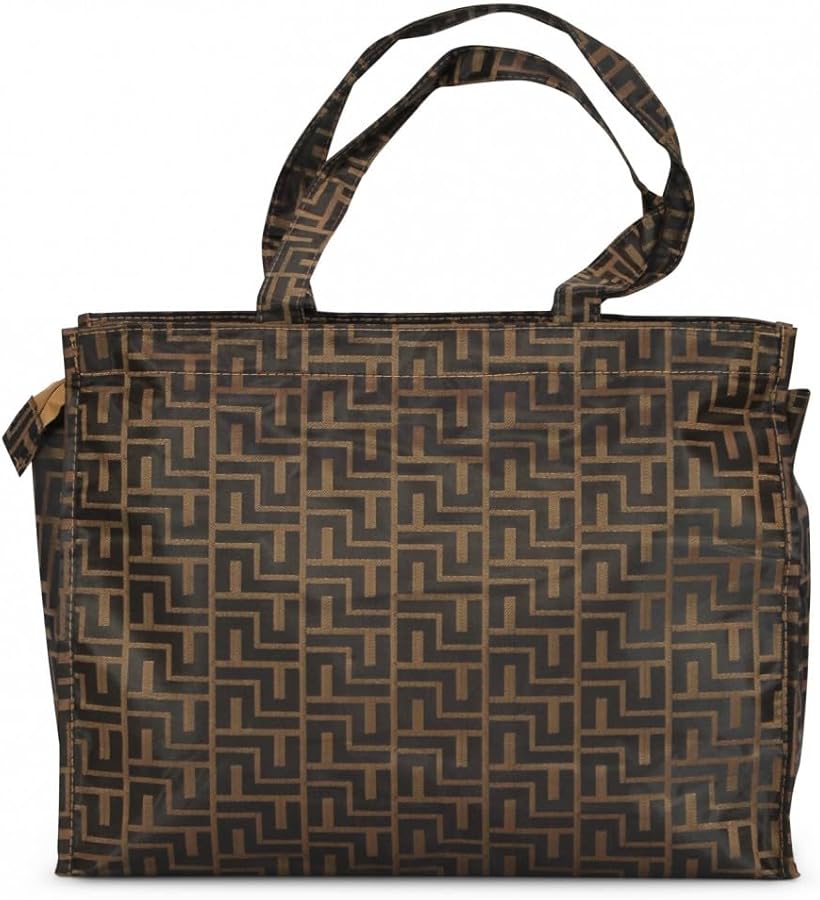 Women Tote Bag Polyester Canvas Durable Shopping Bag Zipper Casual Universal