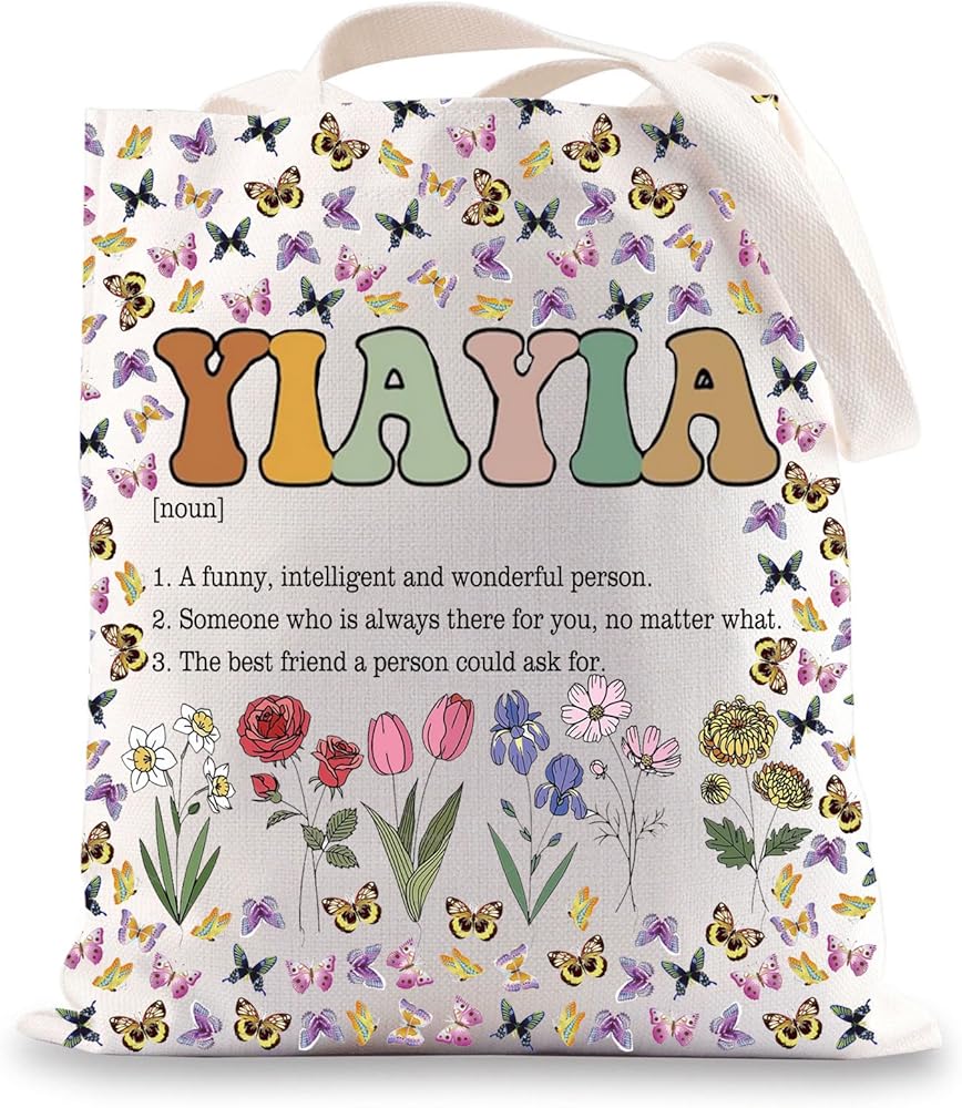Yiayia Tote Bag Greek Grandma Yiayia Gifts Best Yiayia Ever Gifts Yia Yia Gift For Grandma Nonna Nana