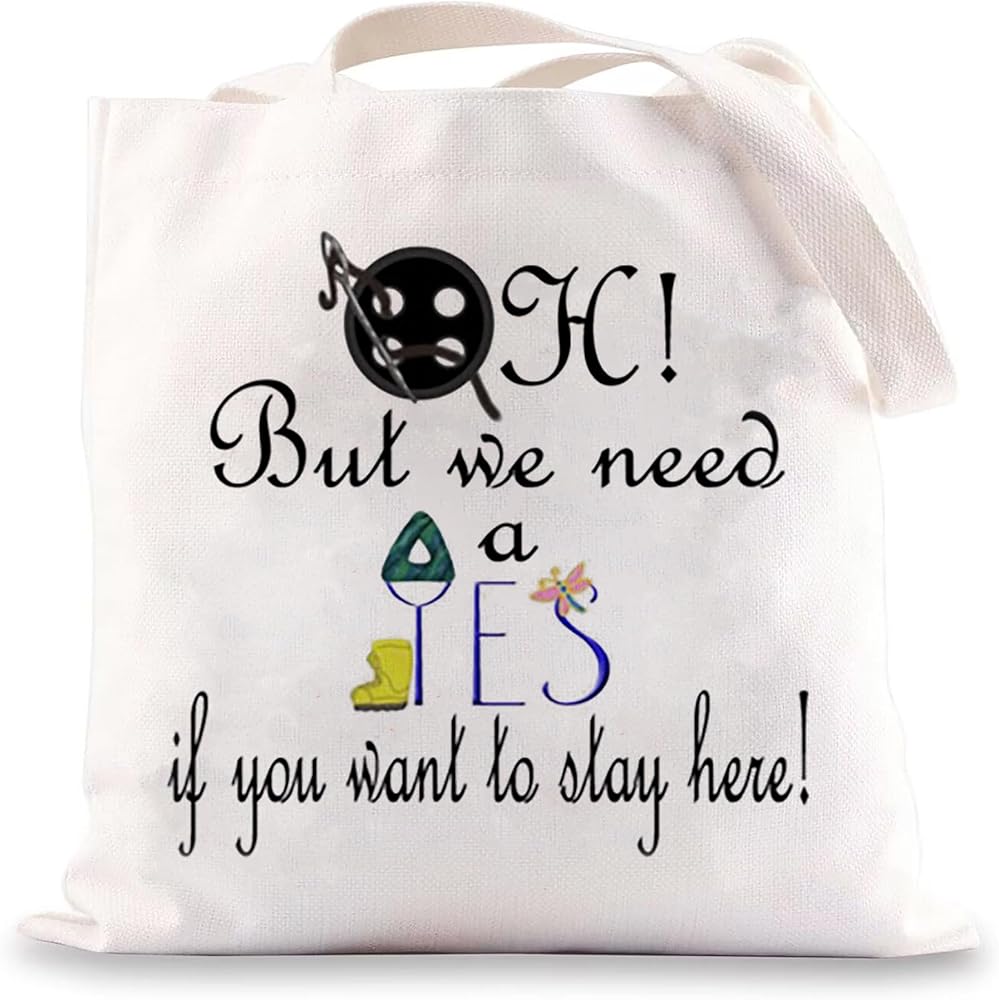 MAIGO Coraline Tote Bag - Coraline Gifts, Coraline Merchandise, Coraline Cartoon Movie Fans Gifts, Coraline Canvas Shoulder Bag for Women Teen Girls Boys, Coraline Merch Gifts for Birthday, White,