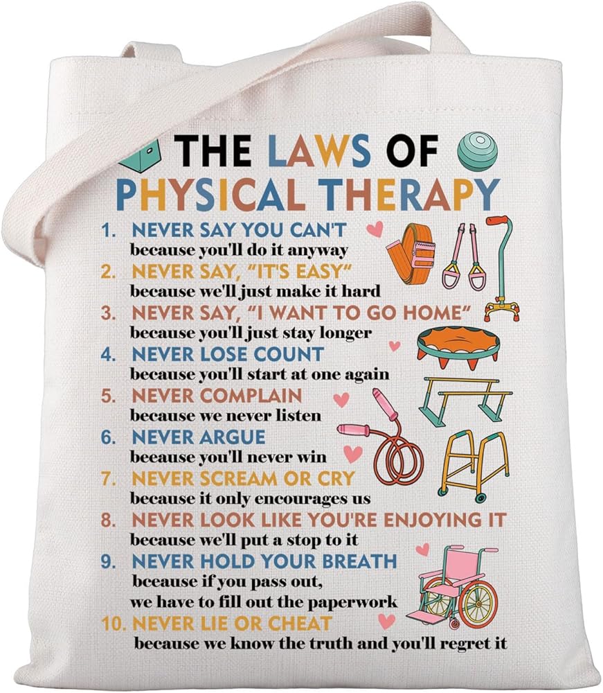 Physical Therapist Shoulder Bag Physiotherapist Tote Bag Physical Therapy Gift Thysical Therapy Graduation Gift