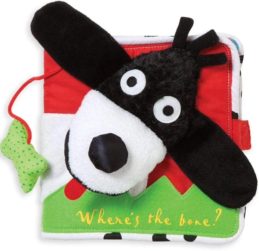 Manhattan Toy Soft Activity Book with Tethered Toy, Where's The Bone?