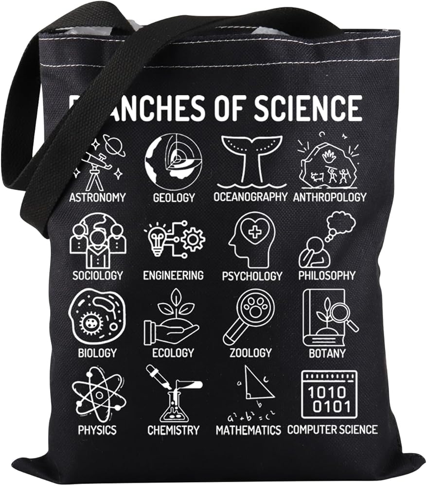Science Teacher Tote Bag Branches Of Science Tote Bag Science Nerd Tote Bag Science Lover Gift
