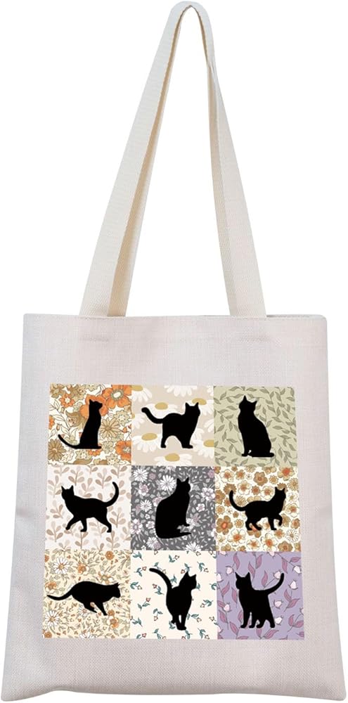 Retro Boho Cat Gift Cat Farm Tote Bag Cat Lover Gift Cat Mom Gift Farm Animal Gift For Farmer