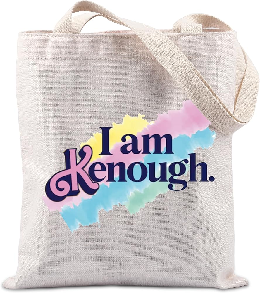 I Am Kenough Tote Bag Doll Movie Inspired Gift Doll Lover Gift Romantic Comedy Musical Film Lover Gift