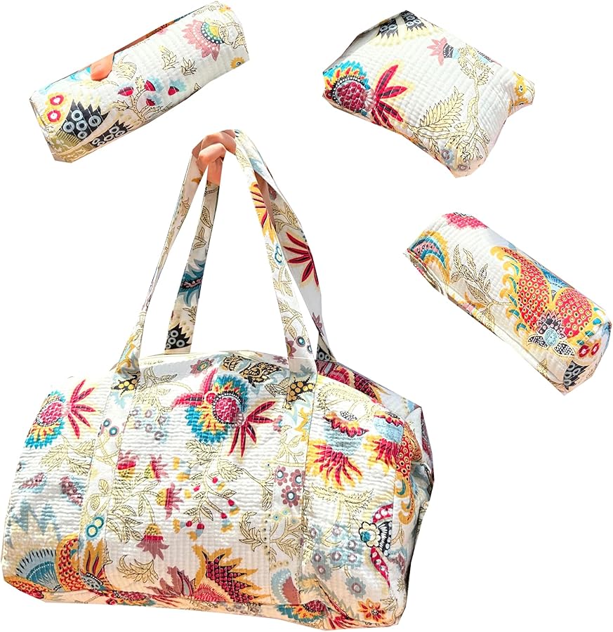 Women's Beach Bag Multicolor Tropical, multicoloured