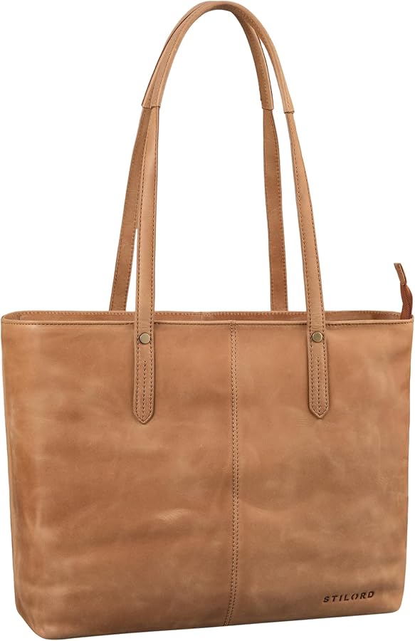 'Antonia' Large Women's Genuine Leather Tote Bag Shopper Bag Women's Leather Handbag Work Bag Vintage Bags Women's Bags