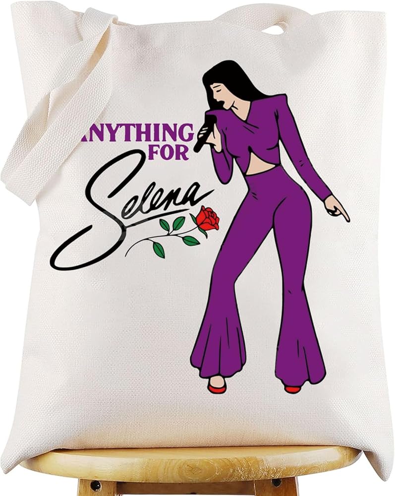 WZMPA Anything for Selenas Tote Bag Singer Fans Gift Singer Lyric Shoulder Bag Singer Merchandise