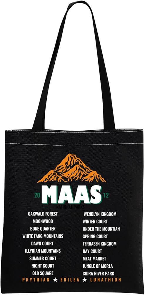 SJM National Parks Tote Bag Nature Lover Gift SJM Universe Licensed Merch Crescent City Gift Throne Of Glass Merch