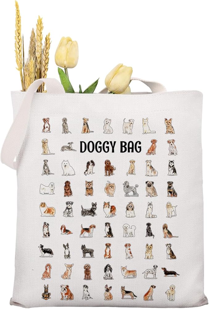 KUIYAI Dog Lover Gift Doggie Things Tote Bag Dog Mom Dog Dad Gift Dog Owner Gift Dog Toys Tote Bag