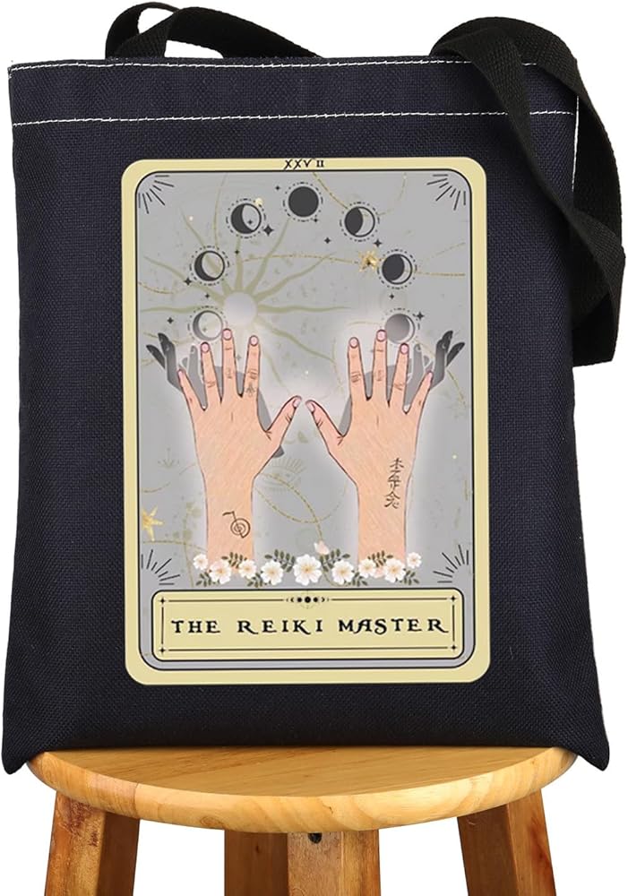 Reiki Master Tote Bag Reiki Master Tarot Gifts Reiki Therapist Gift Reiki Healer Tote Bag Reiki Chakra Healing Gifts Energy Healer Shoulder Bag