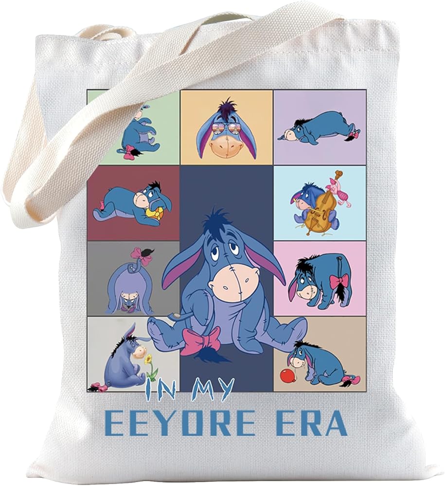 Cartoon Donkey Gift Cartoon Characters Tote Bag For Donkey Lovers Donkey Kawaii Shoulder Bag For WDW Trip
