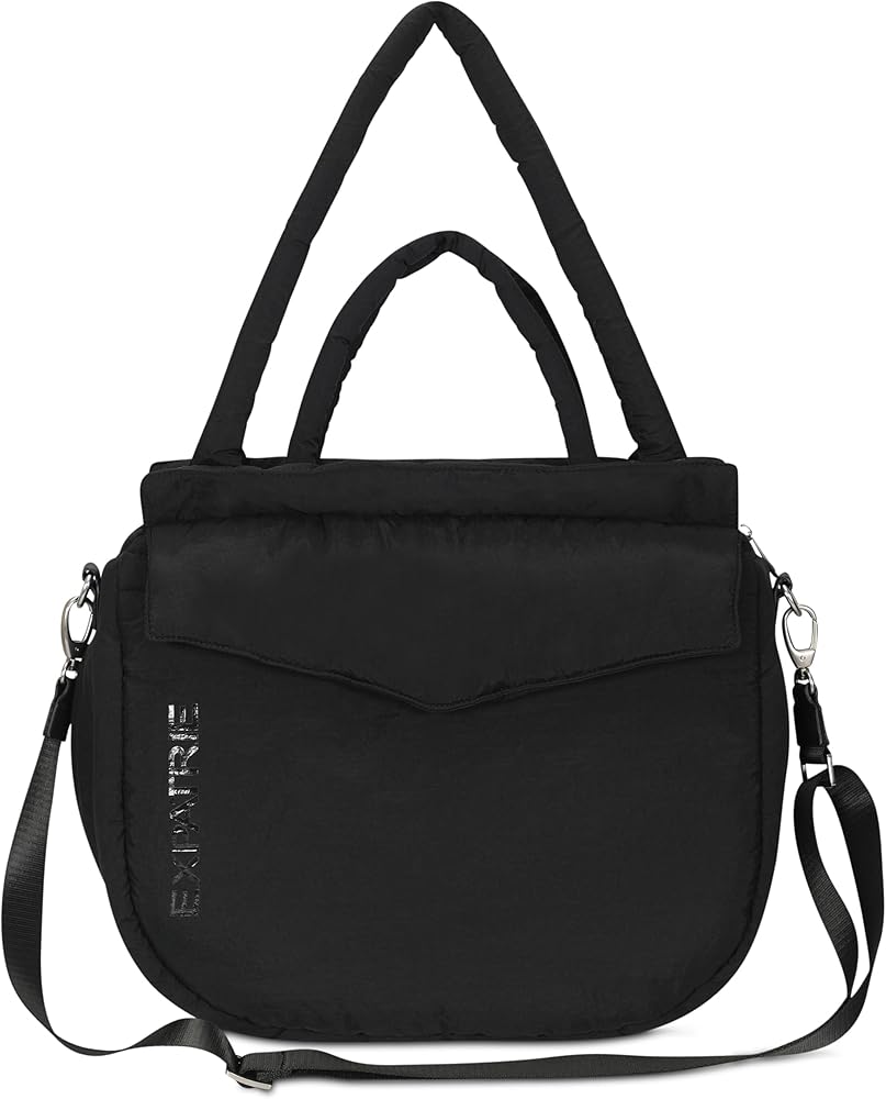 Women's Shopper Bag – Poppy – Puffer Tote Bag – Padded Handbag – Large Shoulder Bag with Zip for University, Work and Leisure – Nylon Down Bags