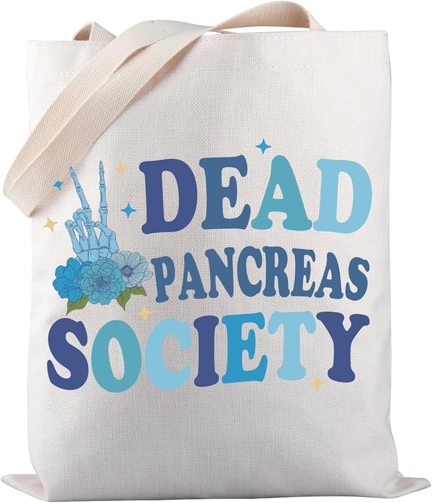 Diabetes Awareness Tote Bag Dead Pancreas Society Tote Bag Type 1 Diabetes Gift