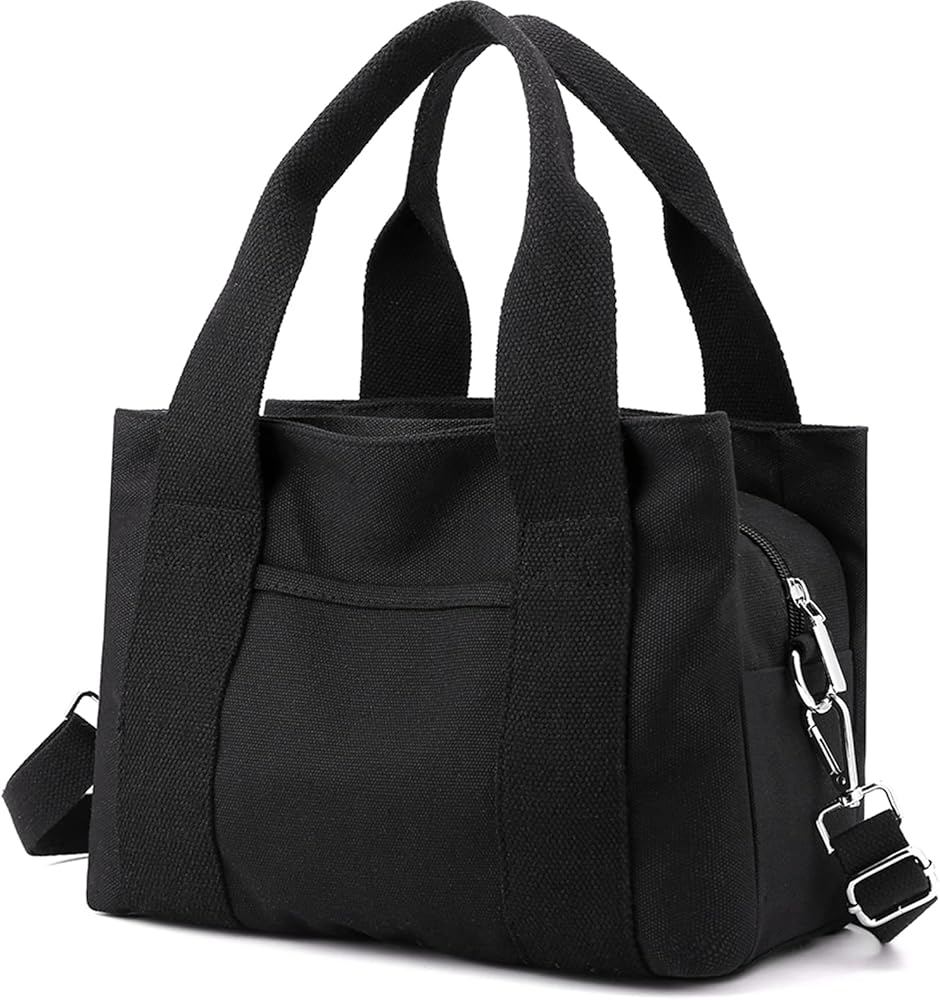 Women Canvas Handbag Shoulder bags Small Casual Multi-Pocket Top Handle Tote Crossbody Shopping Bags