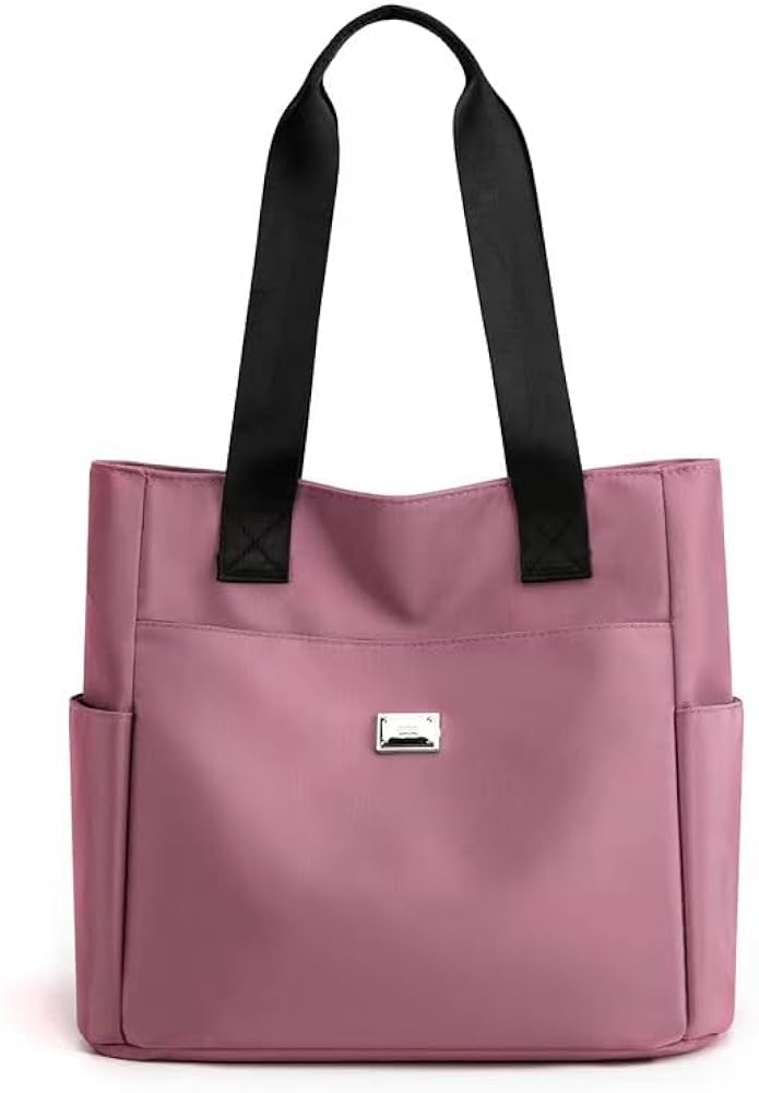 YXQSED Women's Nylon Shoulder Bag, Nylon Hobo Bag Waterproof Nylon Tote Bag Multi Pocket Tote Bag Large Handbag